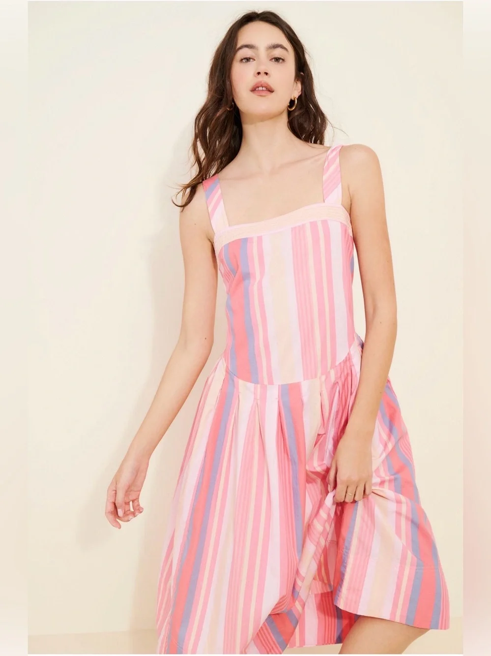FREE PEOPLE Primavera stripe midi dress